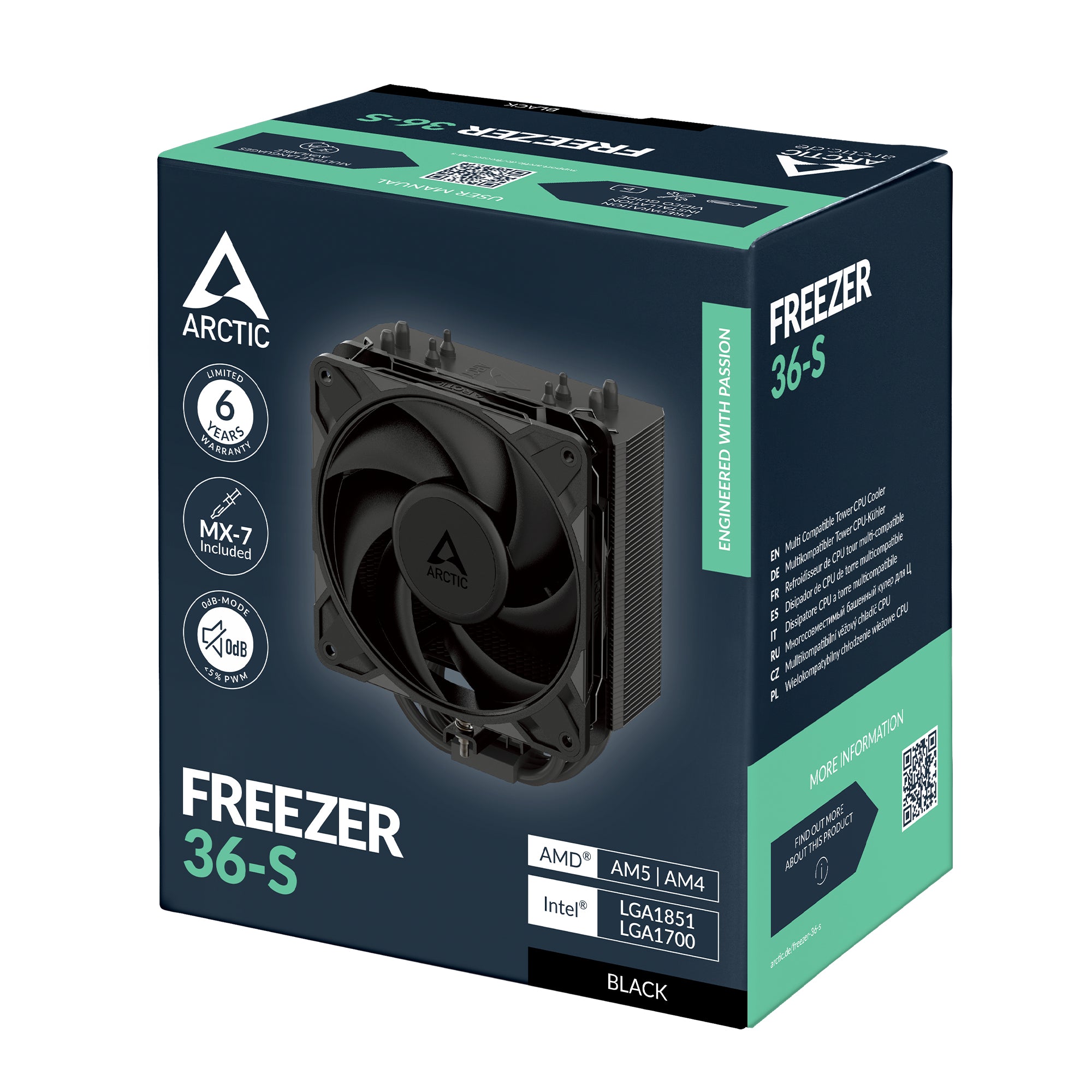 ARCTIC Freezer 36-S Processeur Refroidisseur d'air 12 cm Noir 1 pièce(s)