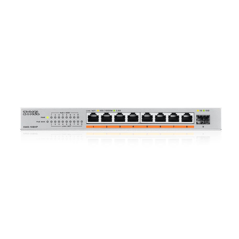 Zyxel XMG-108HP Switch Non-géré 2.5G Ethernet PoE, 8 Ports RJ-45
