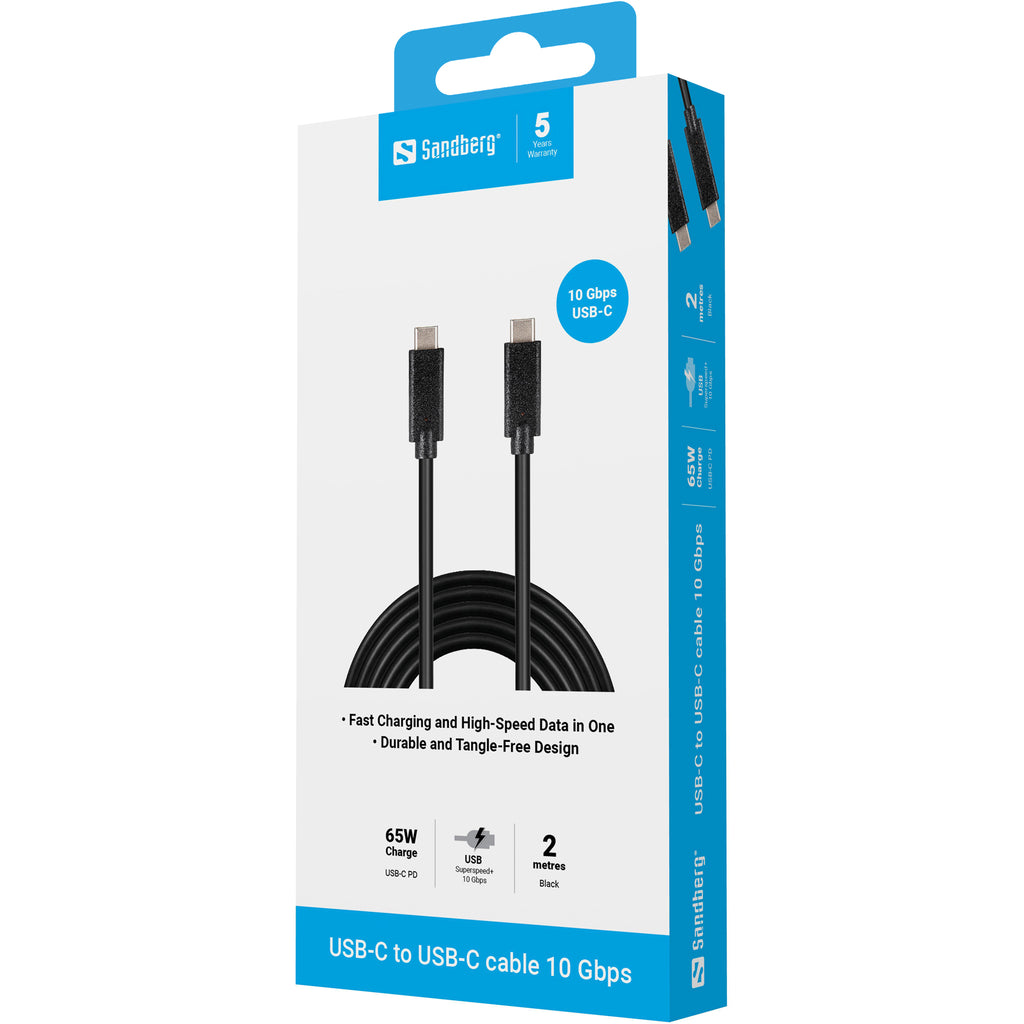 Sandberg Câble USB-C vers USB-C 2m USB 3.1 Gen.2