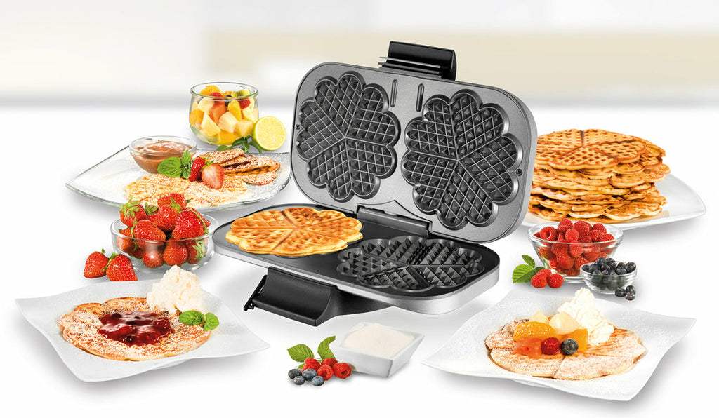 Unold 48241 moule à gauffres 2 gauffre(s) 1300 W Noir, Argent