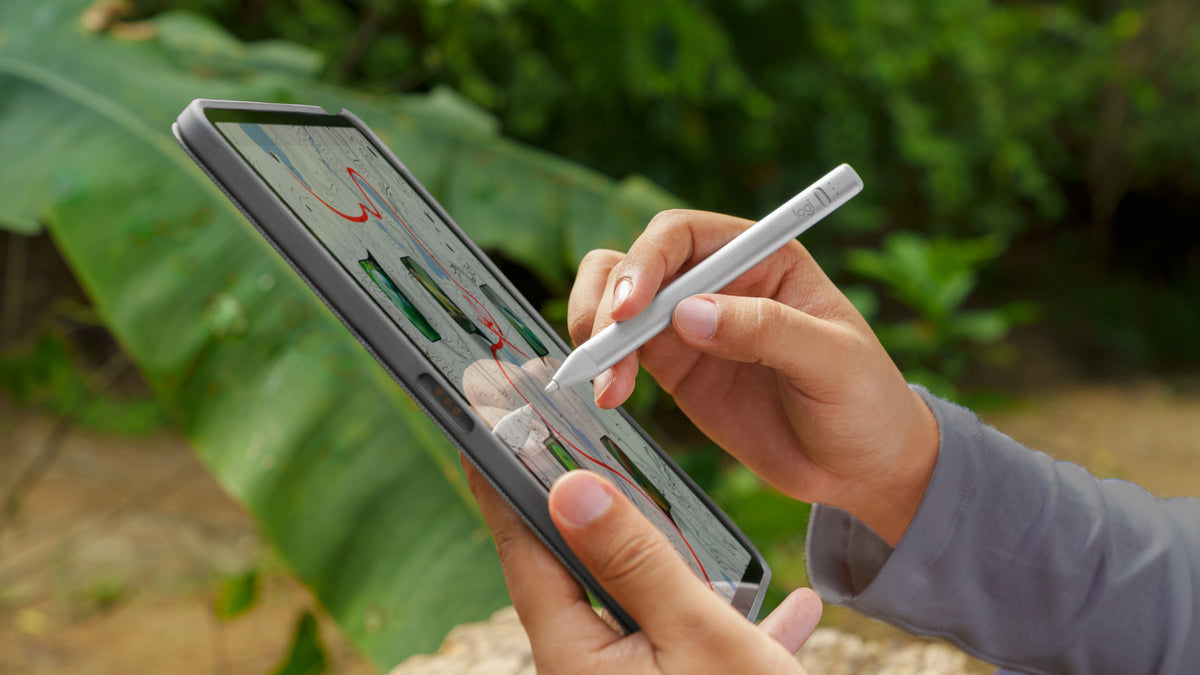 Logitech Crayon Stylet Numérique, Argent