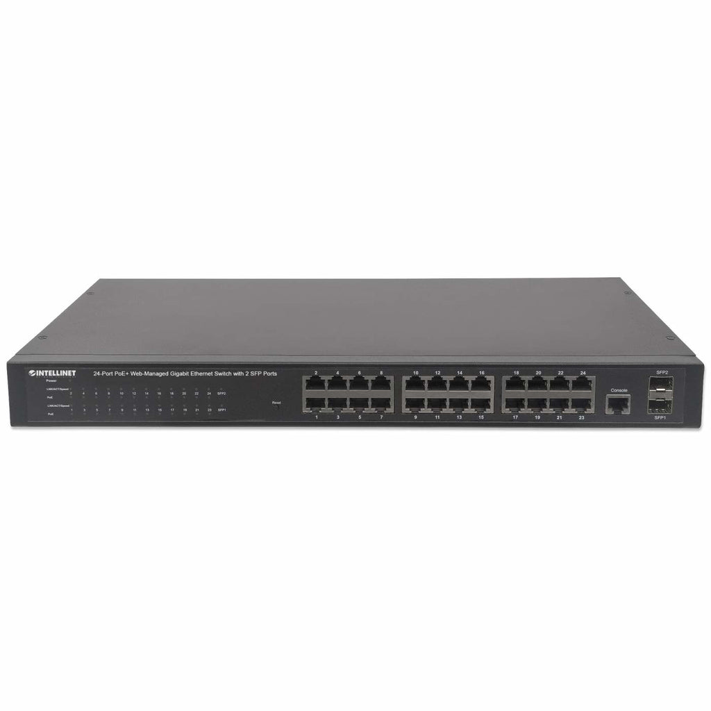 Intellinet 560559 Commutateur Réseau Géré Gigabit Ethernet PoE Noir