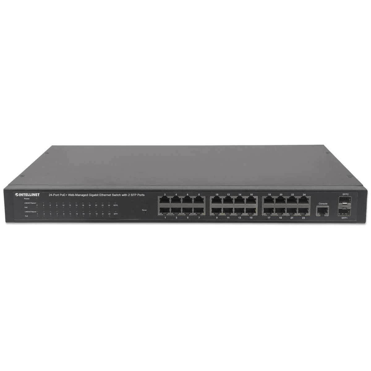 Intellinet 560559 Commutateur Réseau Géré Gigabit Ethernet PoE Noir