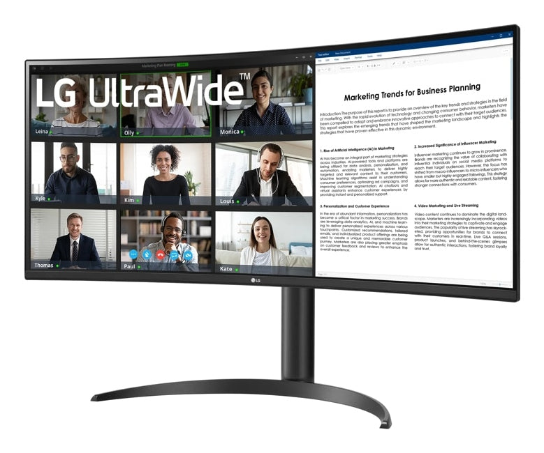 LG 34WR55QK-B écran plat de PC 86,4 cm (34") 3440 x 1440 pixels Wide Quad HD Noir