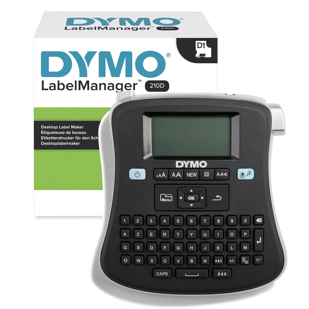 DYMO DYMO LabelManager Étiqueteuse 210D+ | Clavier AZERTY | Imprimante Portable d'Étiquettes Autocollantes