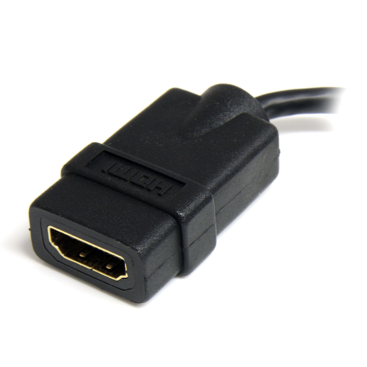 StarTech.com Adaptateur Micro HDMI vers HDMI - 4K 30Hz - Câble/Dongle Convertisseur Micro HDMI Type-D Haute Vitesse vers HDMI 1.4 - Résistant - Écrans, TV & Affichages Ultra HD HDMI - M/F - vue 2
