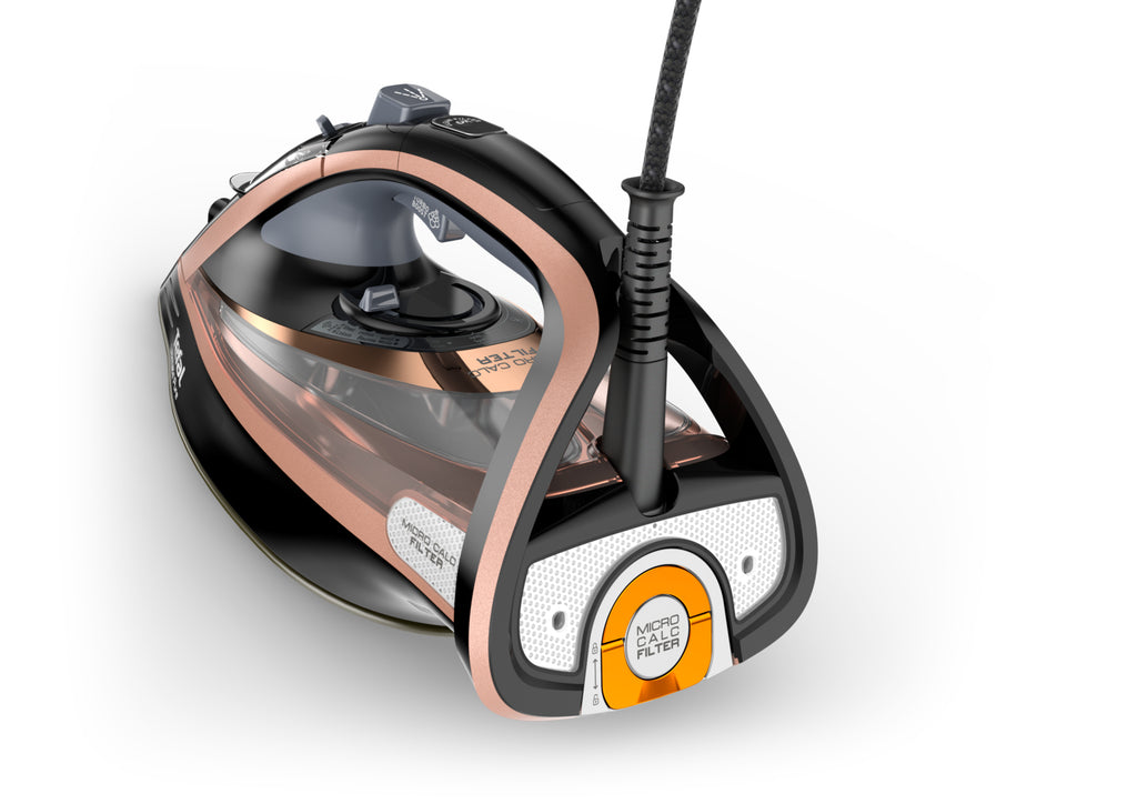 Tefal Ultimate Pure FV9845 Fer à repasser à sec ou à vapeur Semelle Durilium autonettoyante 3100 W Noir, Cuivre