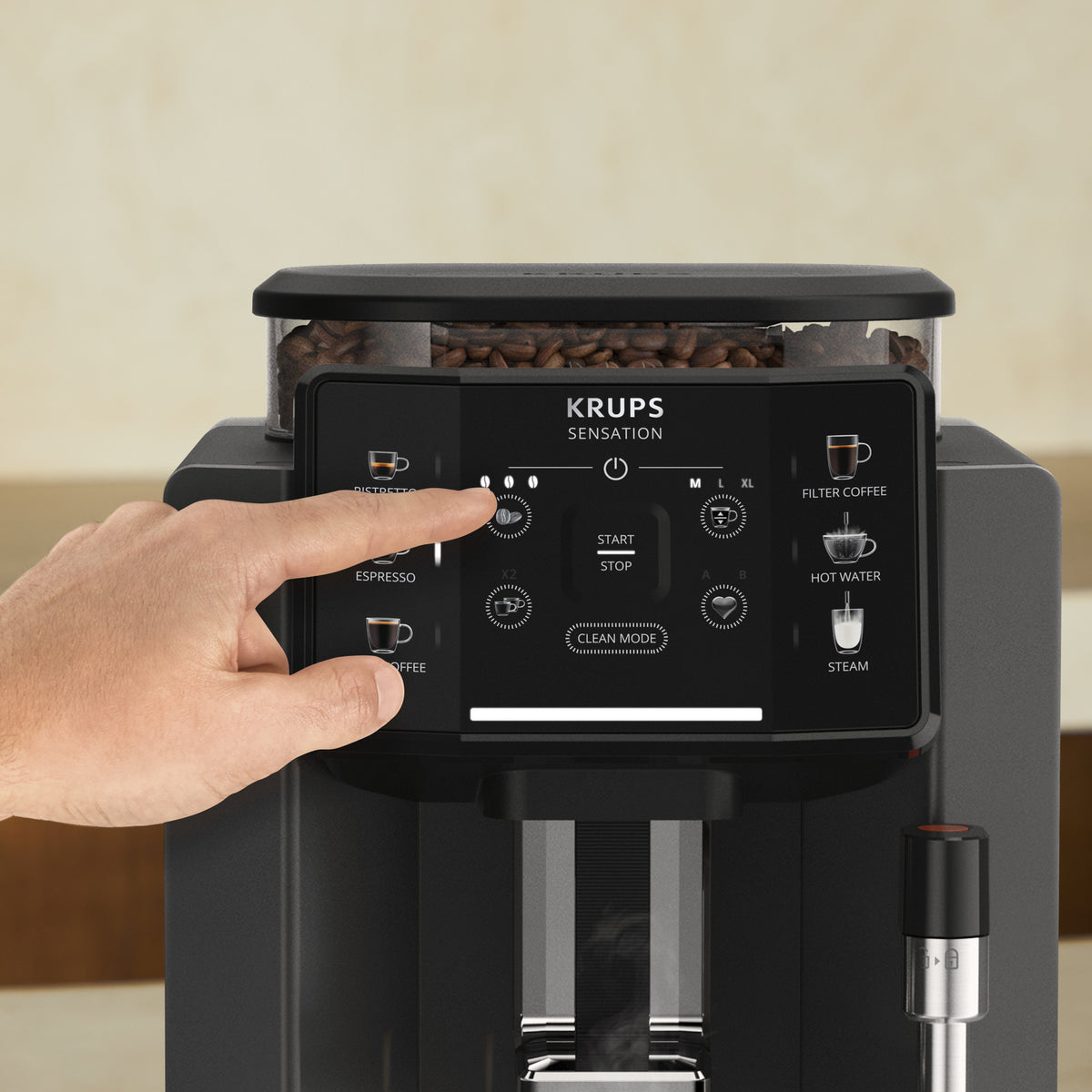Krups Sensation C50 EA9108 Machine à Espresso Entièrement Automatique, 1,7 L