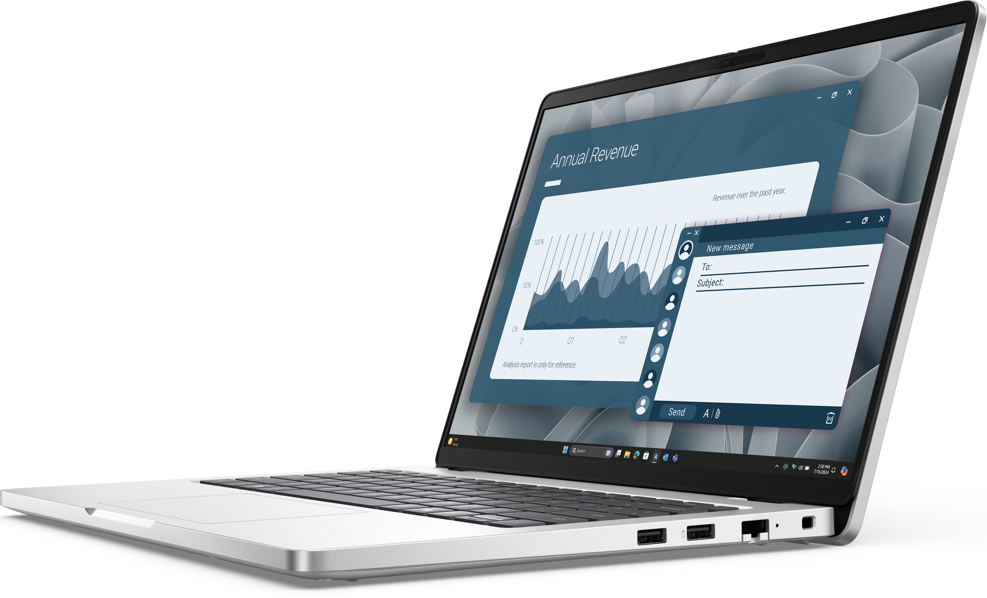 DELL Pro 14 PC14255 Copilot+ PC AMD Ryzen AI 7 PRO 350 Ordinateur portable 35,6 cm (14") Full HD+ 16 Go DDR5-SDRAM 1 To SSD Wi-Fi 6E (802.11ax) Windows 11 Pro Allemand Platine