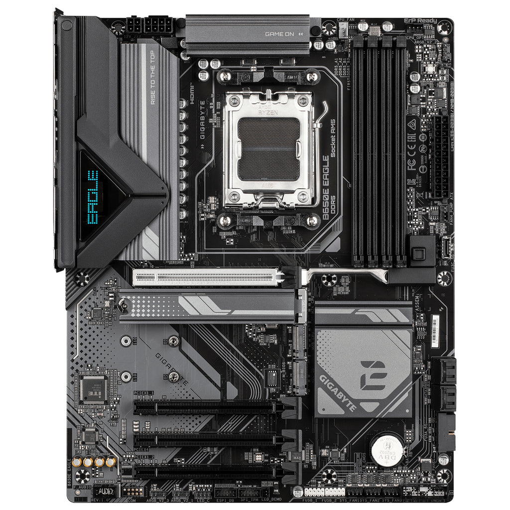 GIGABYTE B650E EAGLE Carte Mère – Processeurs AMD Ryzen 9000 Series, VRM 8+2+2 phases, jusqu’à 8200 MHz DDR5 (OC), 1x PC