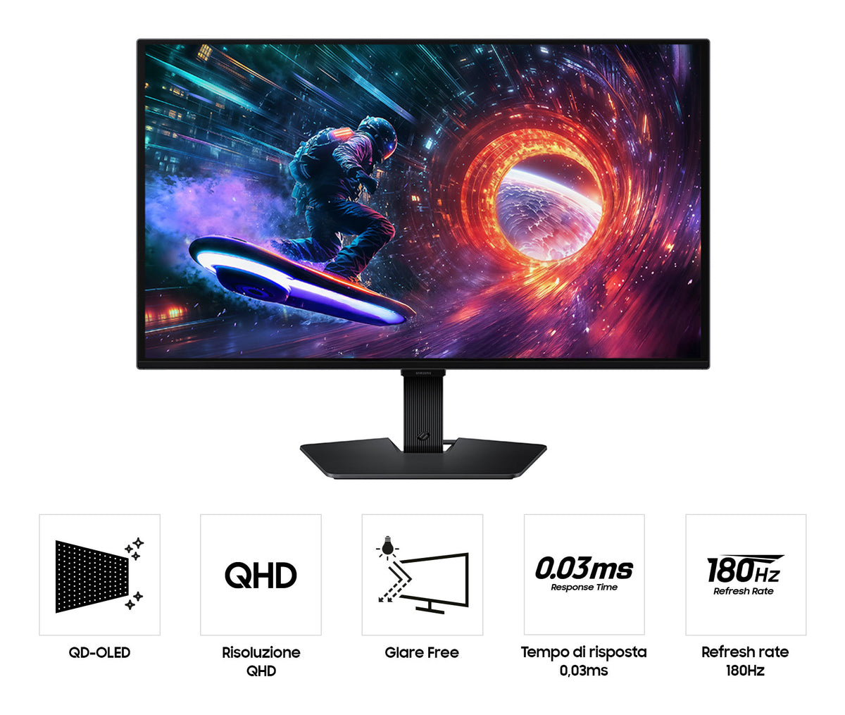 Samsung G50F écran plat de PC 68,6 cm (27") 2560 x 1440 pixels Quad HD OLED Noir