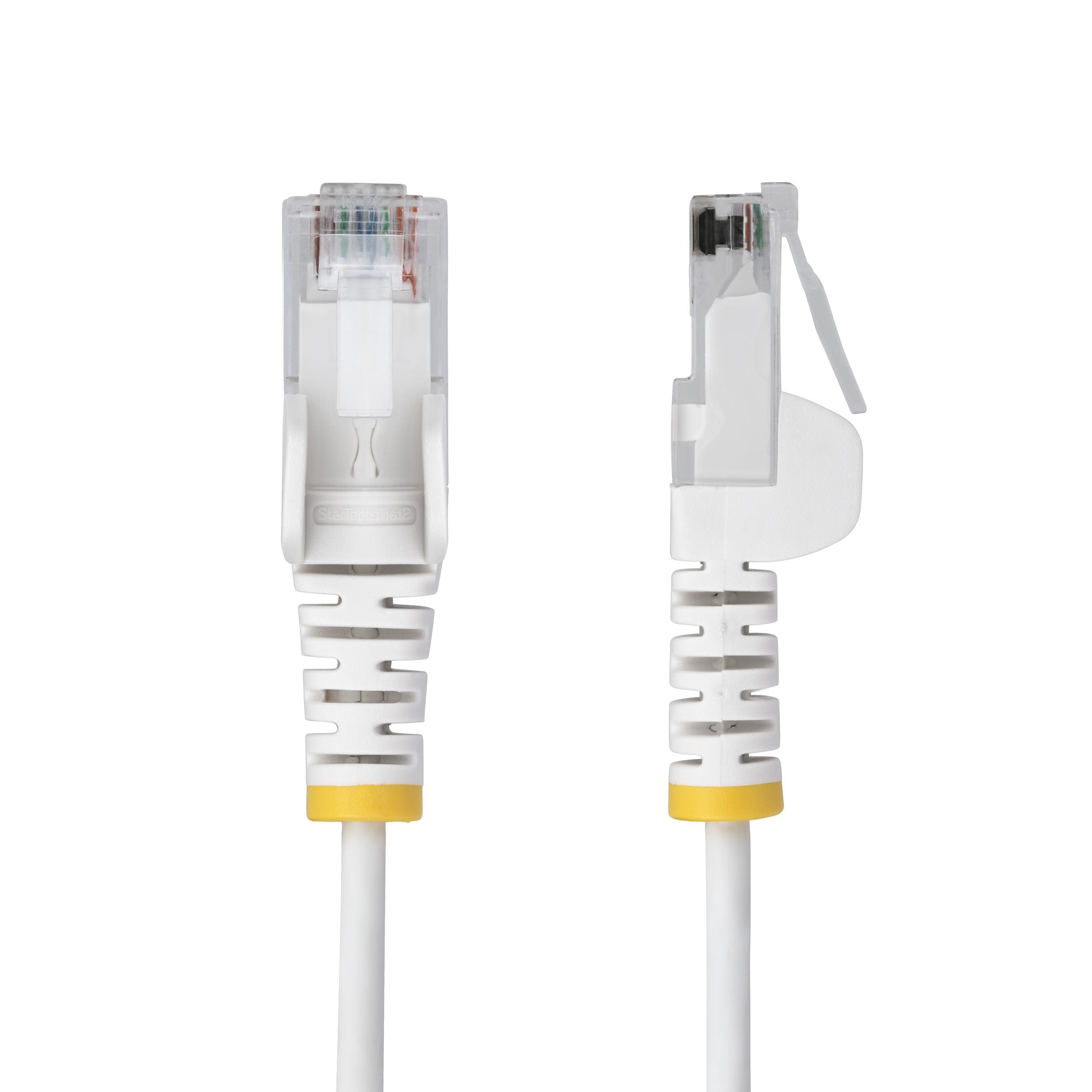 StarTech.com Câble Ethernet CAT6 Blanc Fin de 5m, Sans Accroc, 100W PoE, UTP, LSZH, Fil de Cuivre Pur 28AWG, Cordon Patch Réseau RJ45 avec Serre-Câble, Contrôlé Fluke