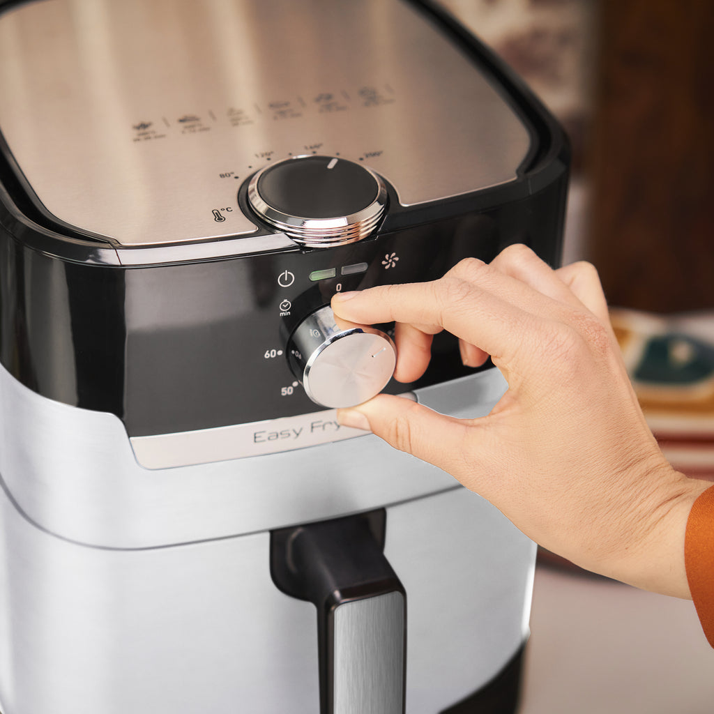 Tefal Easy Fry & Grill EY501A Unique 4,2 L Autonome 1550 W Friteuse d’air chaud Noir, Acier inoxydable