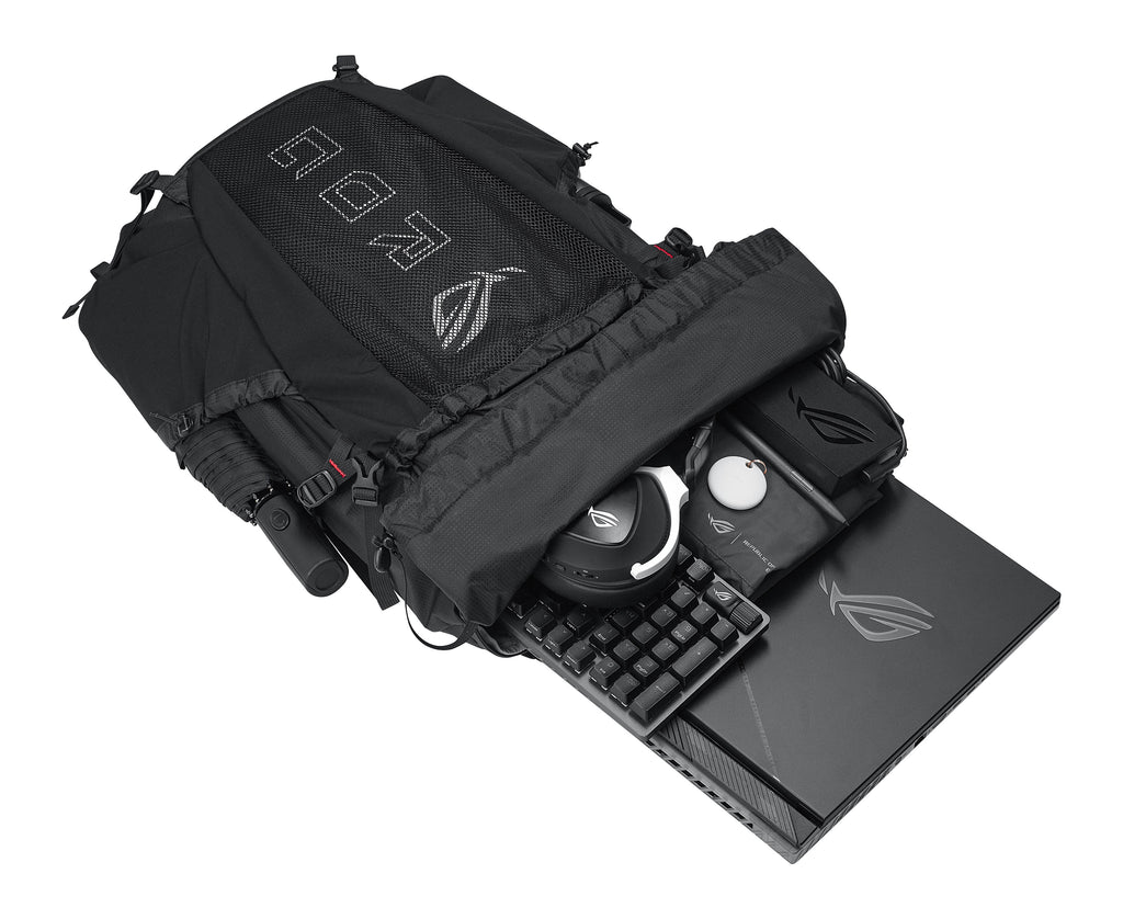 ASUS ROG Archer ErgoAir sac à dos Sac à dos de jeu Noir EVA (Acétate de vinyle d'éthylène), Lycra, Nylon