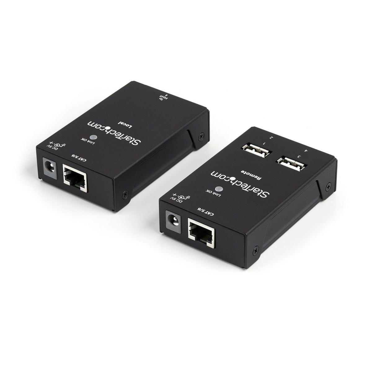 StarTech.com Prolongateur USB 2.0 4 Ports - Extendeur USB sur Cat5/Cat6 Jusqu'à 40m - Prolongateur Compact USB 2.0 sur E
