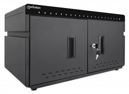 Manhattan Armoire de charge USB-C de bureau 20 appareils (iPad jusqu’à 11"), pour tablettes et smartphones, compartiment