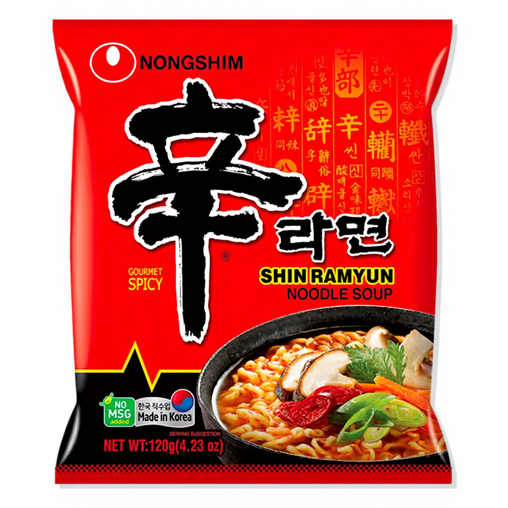 Nongshim Shin Ramyun Nouilles instantanées épicées - 120 g
