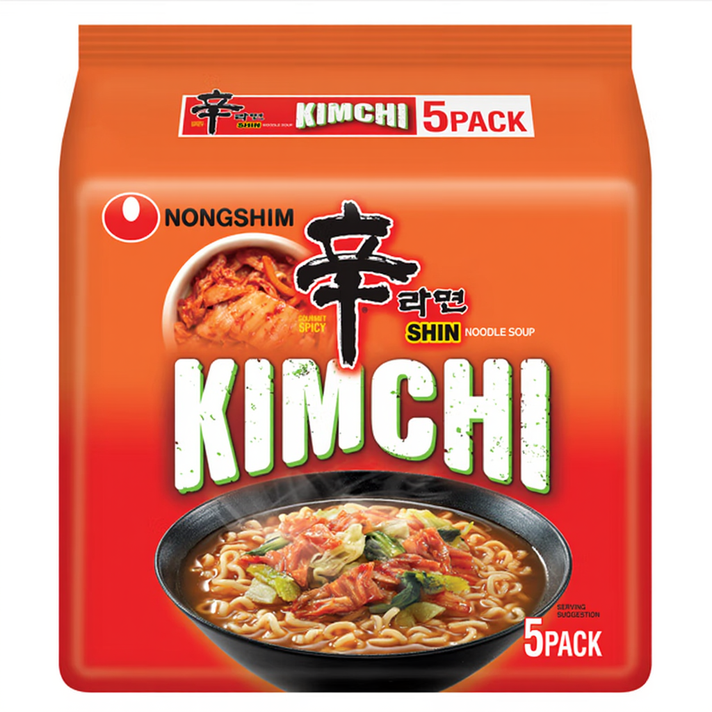 Nongshim Shin Ramyun Nouilles instantanées saveur kimchi 120 g x 5 paquets