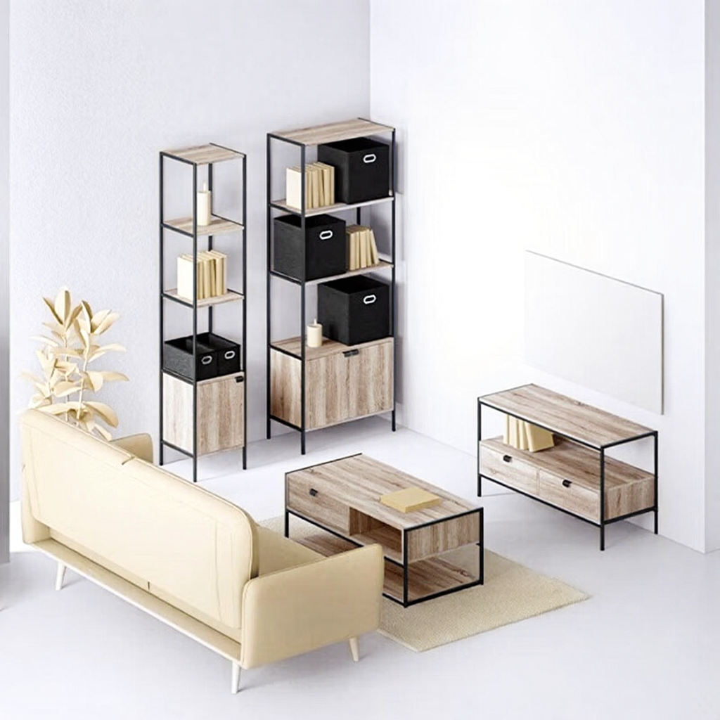 5five Meuble TV effet chêne Aliaj Beige naturel