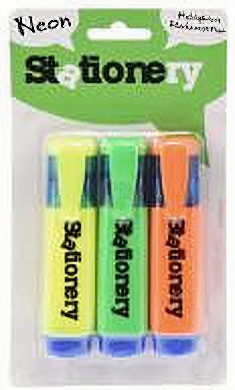 Get It Lin Lot de 3 surligneurs - Jaune, vert et orange