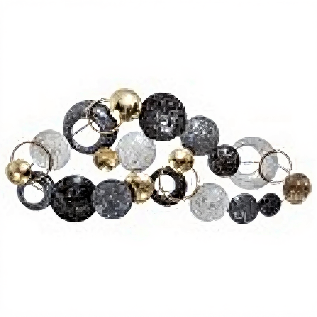 Atmosphera Lali Décoration murale ronde en métal - 90 x 44 cm