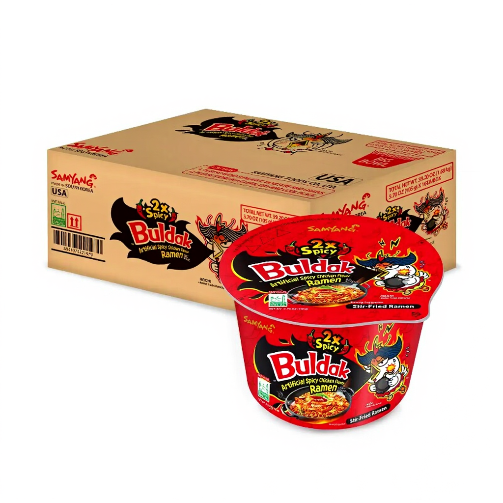 SamYang SAM YANG INSTANT BIG BOWL NOODLE 2X POULET ÉPICÉ CHAUD 16X105g 1boîte