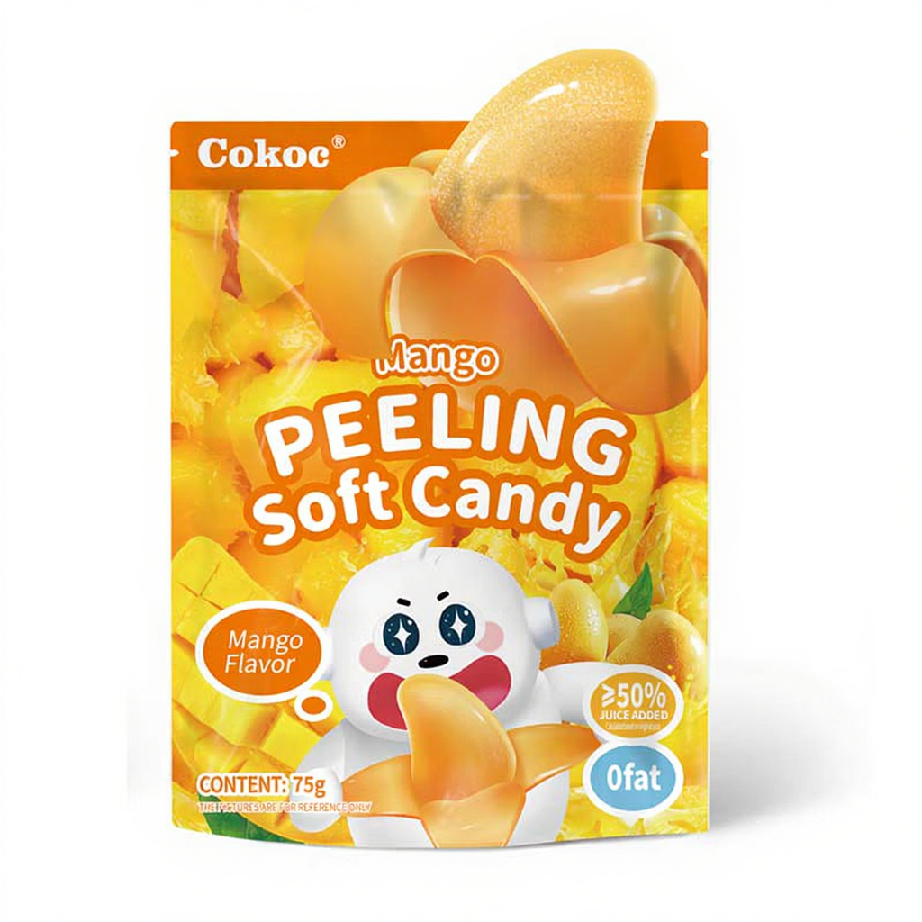 Cokoc Bonbons Mous Pelables Saveur Mangue 75 g