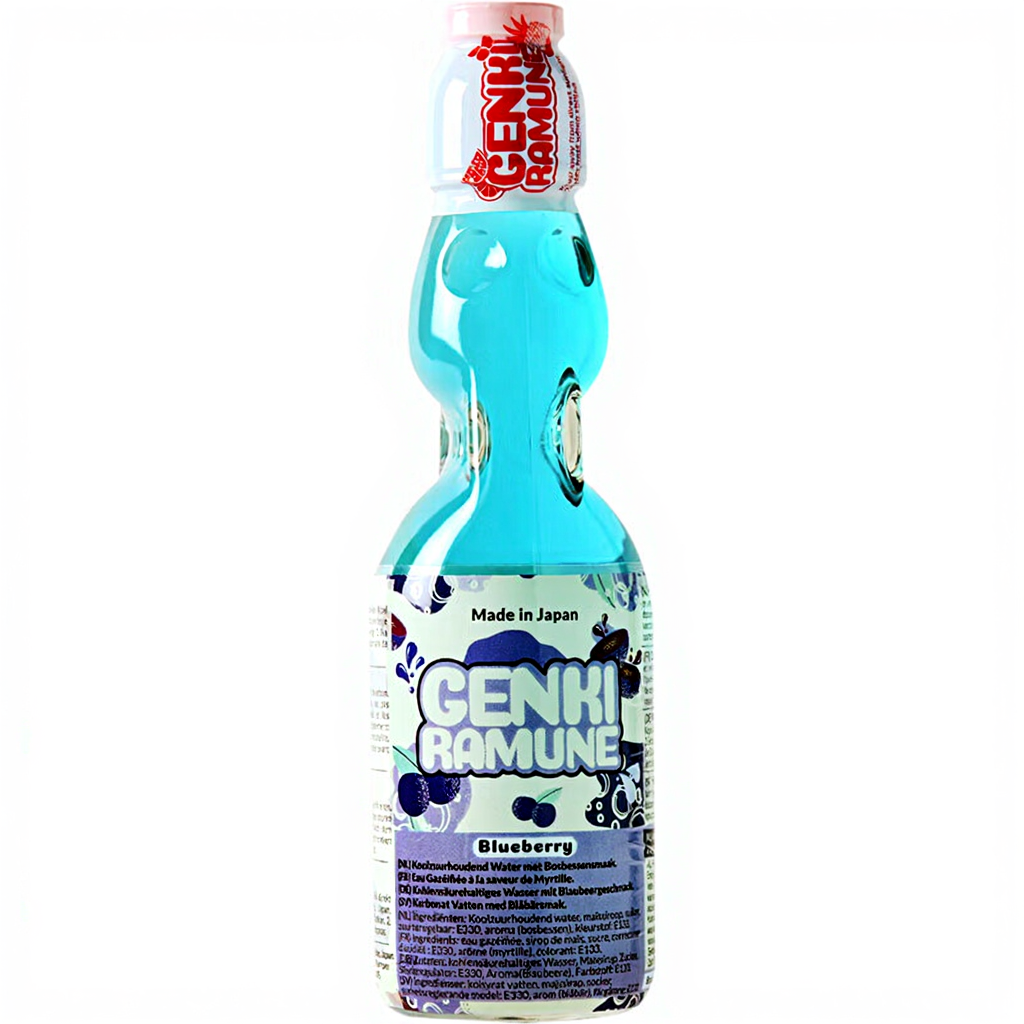 GENKI RAMUNE Soda Saveur Myrtille 200 ml