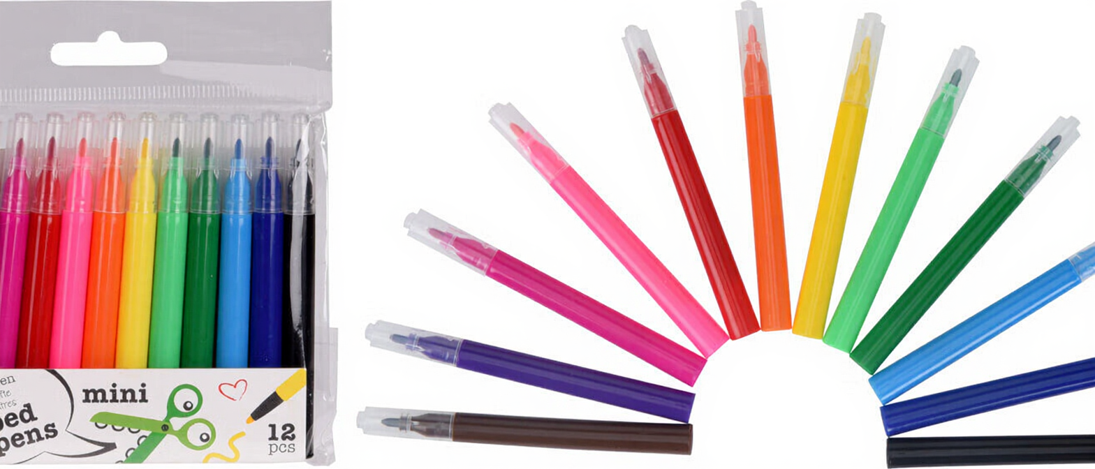 Lot de 12 mini marqueurs
