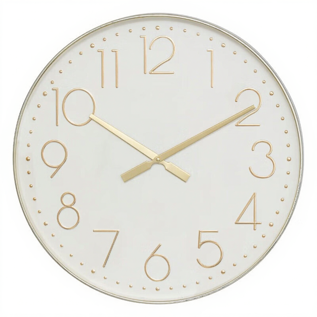 Atmosphera Horloge Laure diamètre 51 cm plastique doré