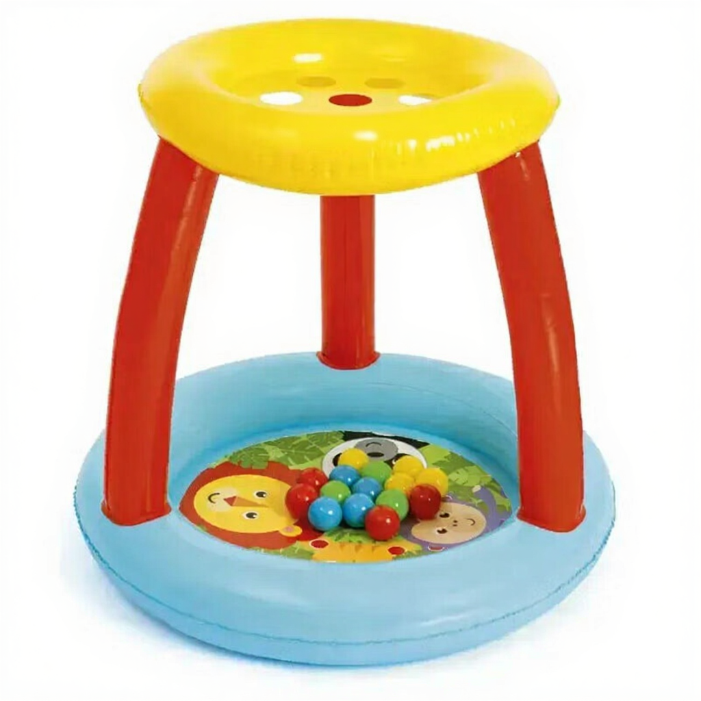 Bestway Fisher-Price Jeu de tri de balles gonflable Animal Friends - 89 x 84 cm