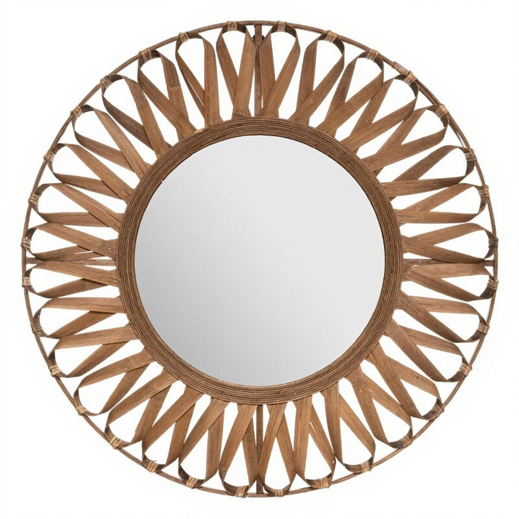 Atmosphera Miroir Eve diamètre 93 cm bambou