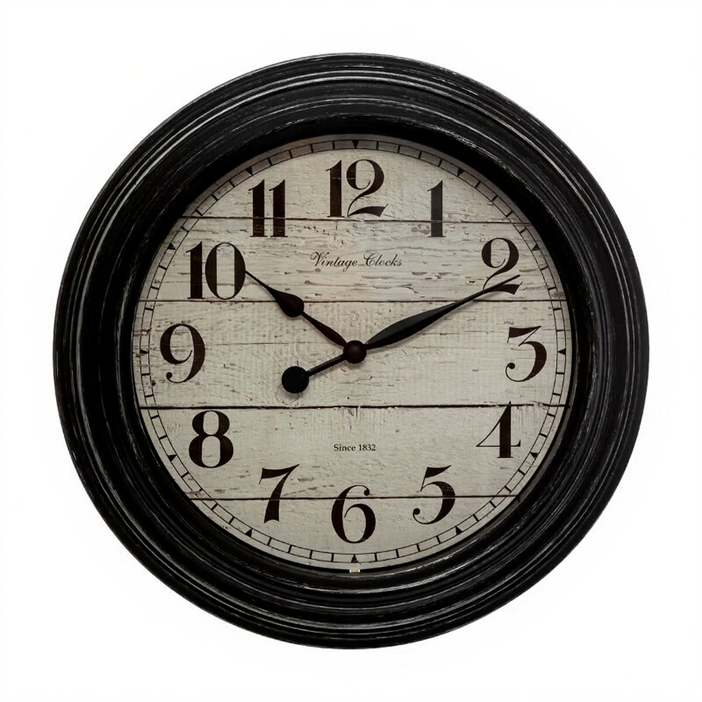 Atmosphera Horloge Elyssa avec moulures en plastique - Diamètre 29 cm