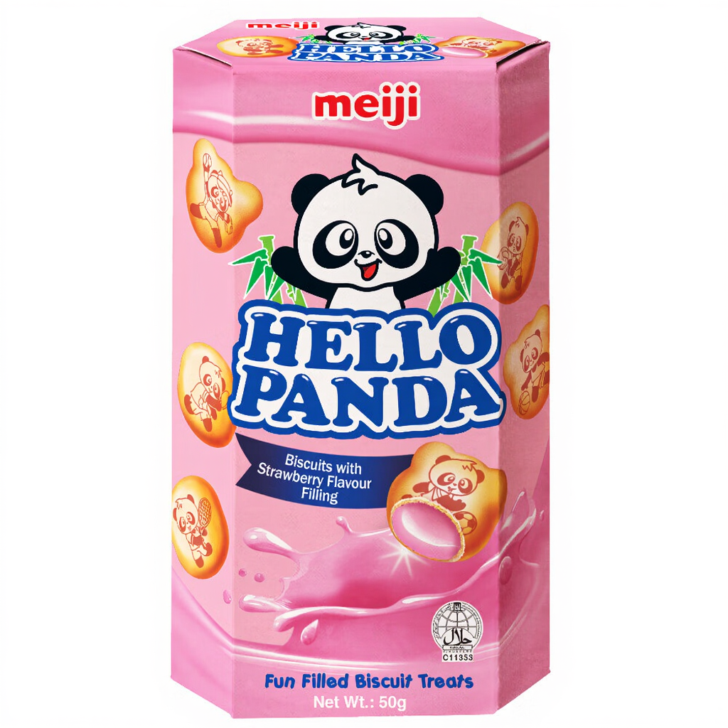 Meiji Hello Panda Biscuits fourrés à la fraise - 50 g