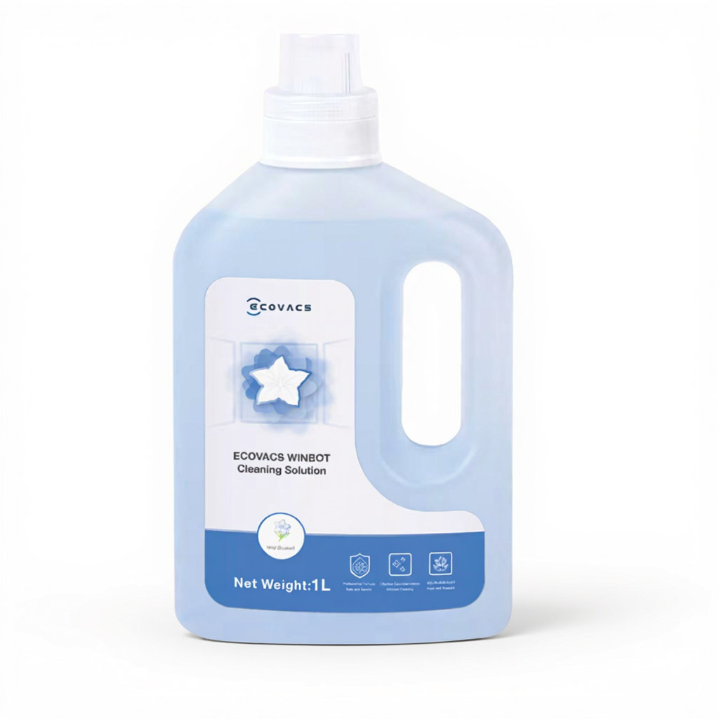 Ecovacs WINBOT Solution de Nettoyage 1 L - Formule Originale Sans Traces - Compatible avec Robots