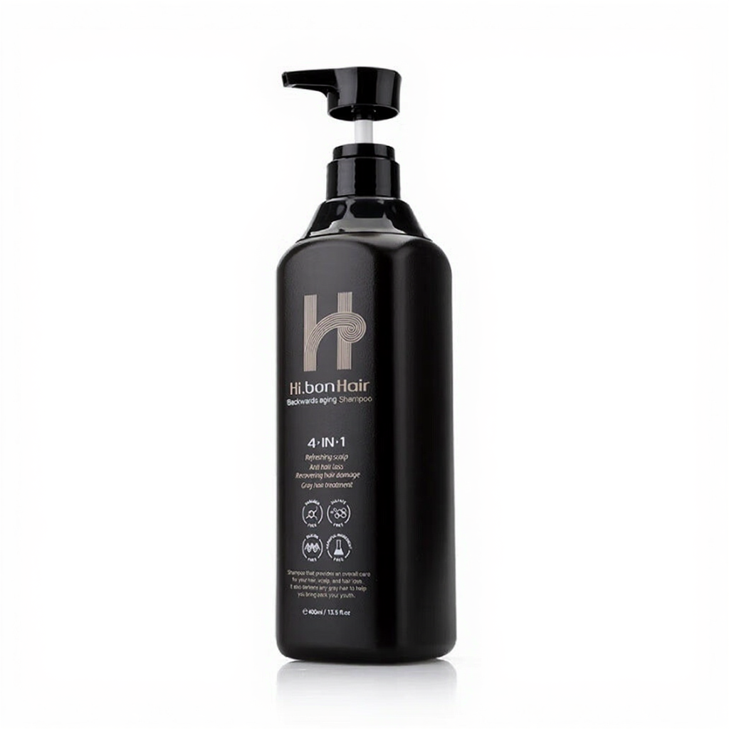 Hi.bonHair Shampooing 4-en-1 pour cheveux bruns 400 ml