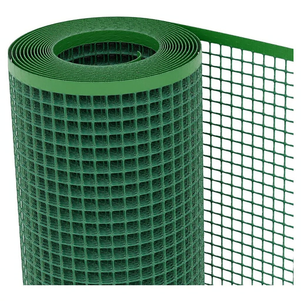 Tenax Quadra 20 Filet en plastique polyvalent vert, 1 x 50 m, pour clôtures/terrasses