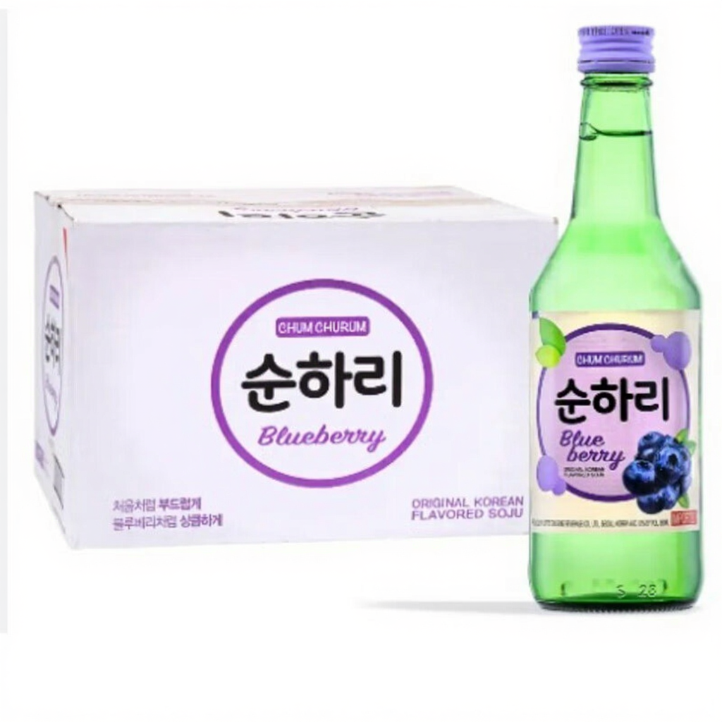 ChumChurum KR Soju Sunhari 12 % saveur myrtille - 20 x 350 ml