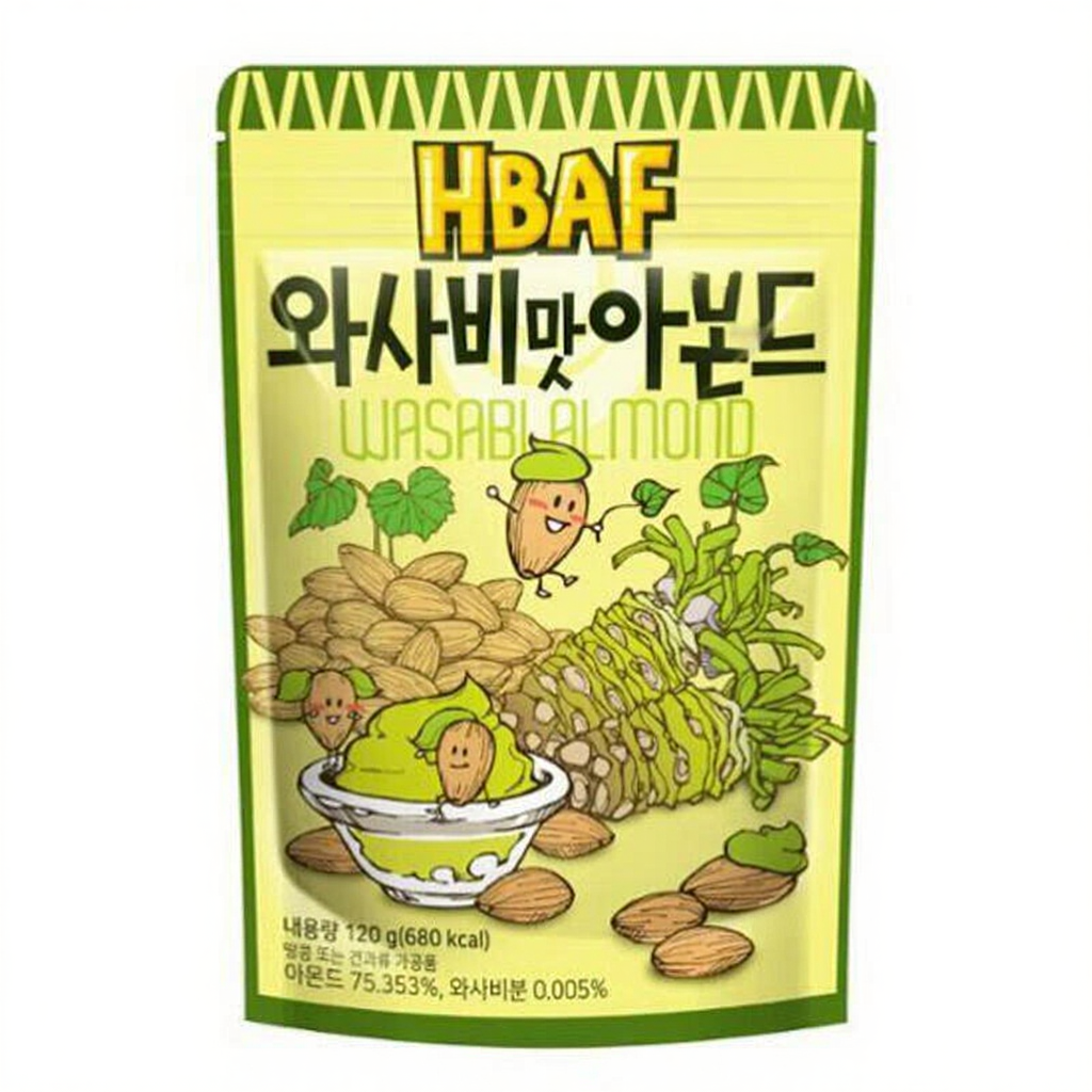 HBAF Amandes saveur wasabi - 120 g