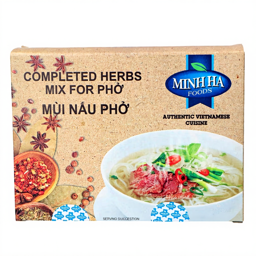 Minh Ha Sachet d’herbes pour soupe vietnamienne aux nouilles 120 g