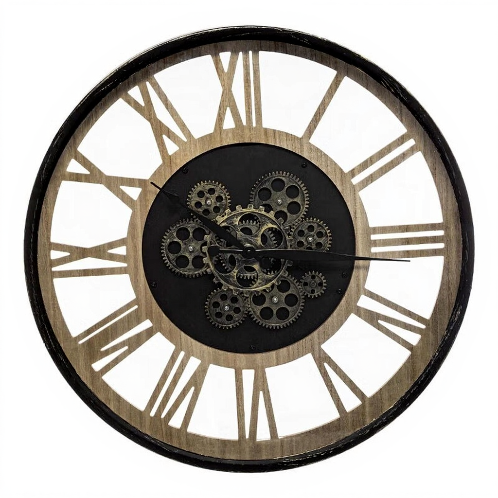 Atmosphera Horloge Paul avec mécanisme diam. 57 cm métal et bois