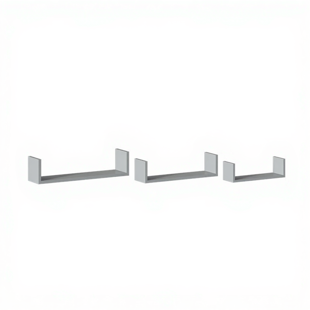 5five Étagère murale Edge Blanc Lot de 3
