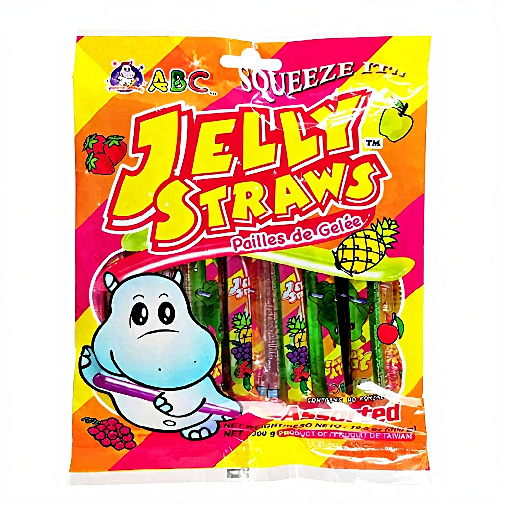 ABC Hippo Pailles de gelée multi saveurs - 300 g