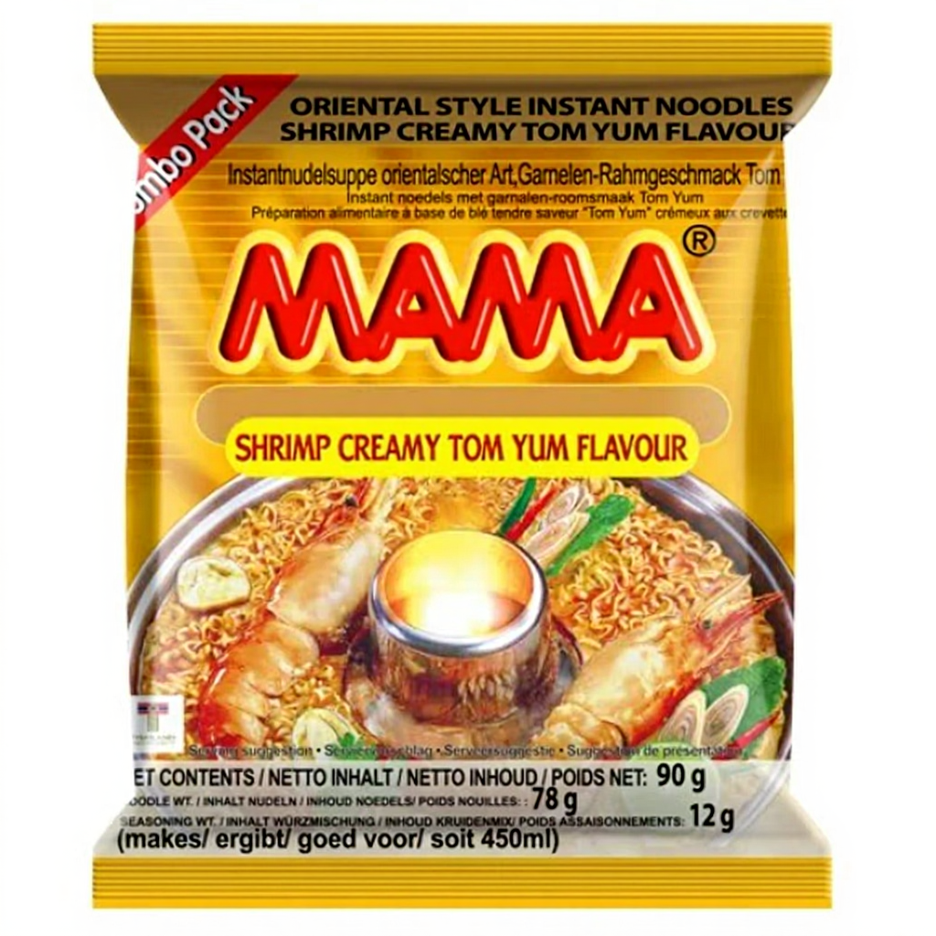 MAMA Nouilles instantanées crémeuses Tom Yum aux crevettes - 90 g