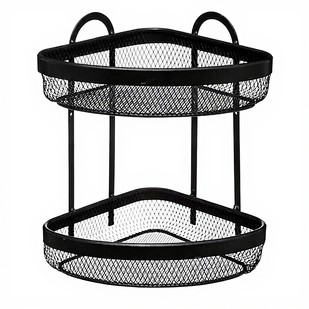 5five Mayaj étagère d'angle à 2 niveaux 33 cm noir