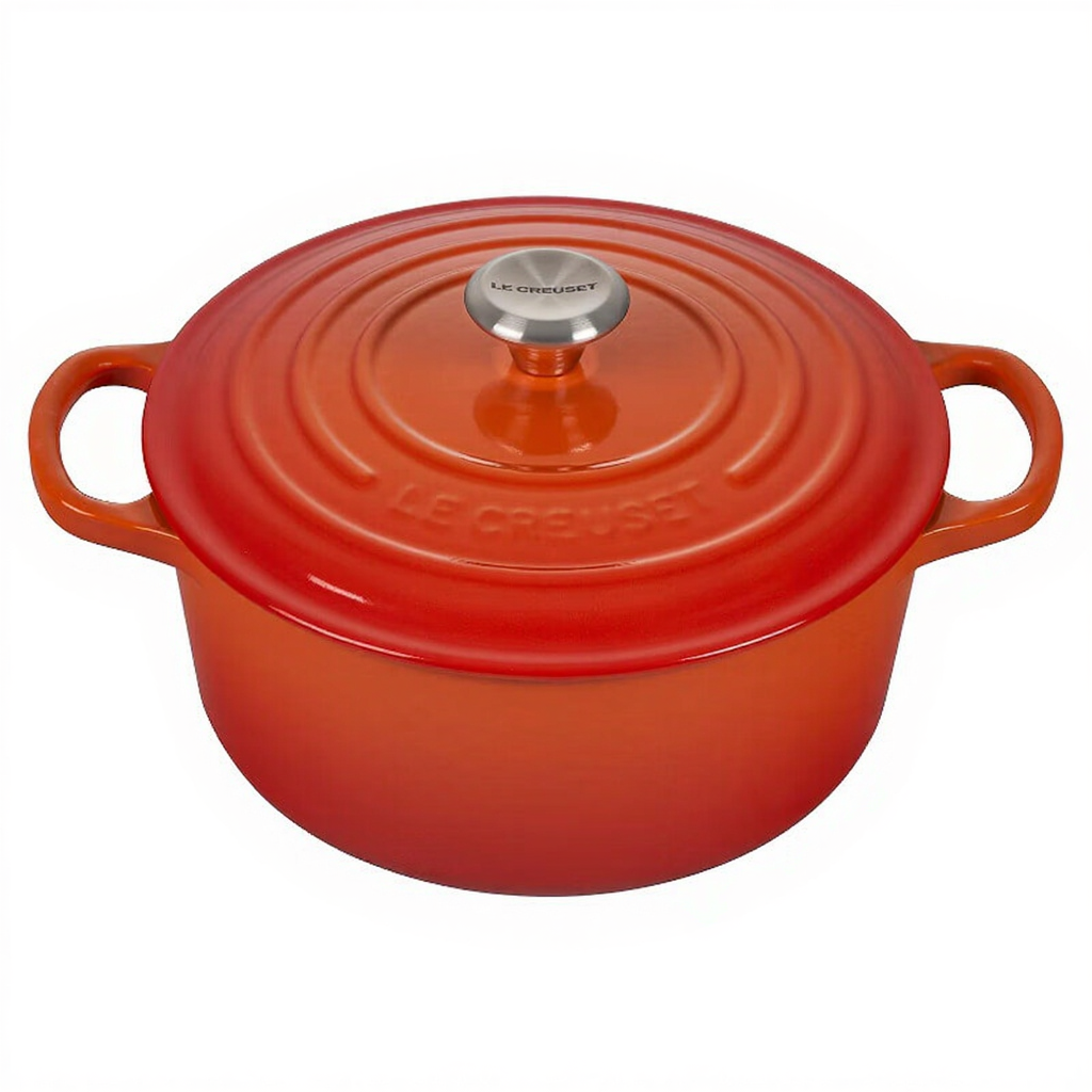 Le Creuset Cocotte ronde en fonte émaillée orange - 22 cm