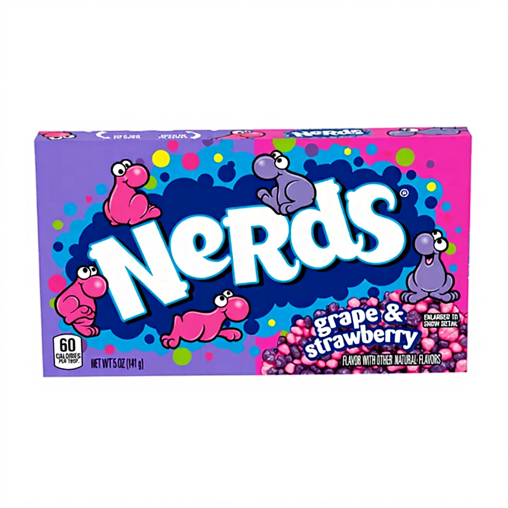 NERDS Bonbons américains format cinéma fraise-raisin 141 g