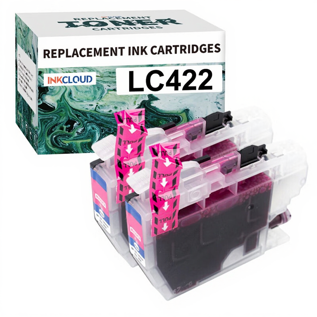 inkcloud LC422XL/LC422 Cartouches de remplacement compatibles avec Brother MFC-J5340DW, J5740DW, J6540DW - 2 magenta