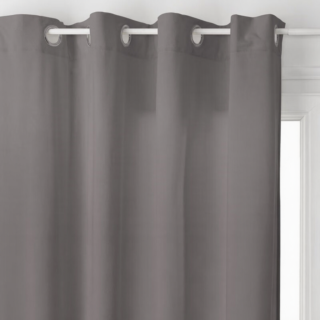 Atmosphera Rideau Lilou gris foncé - 140 x 260 cm