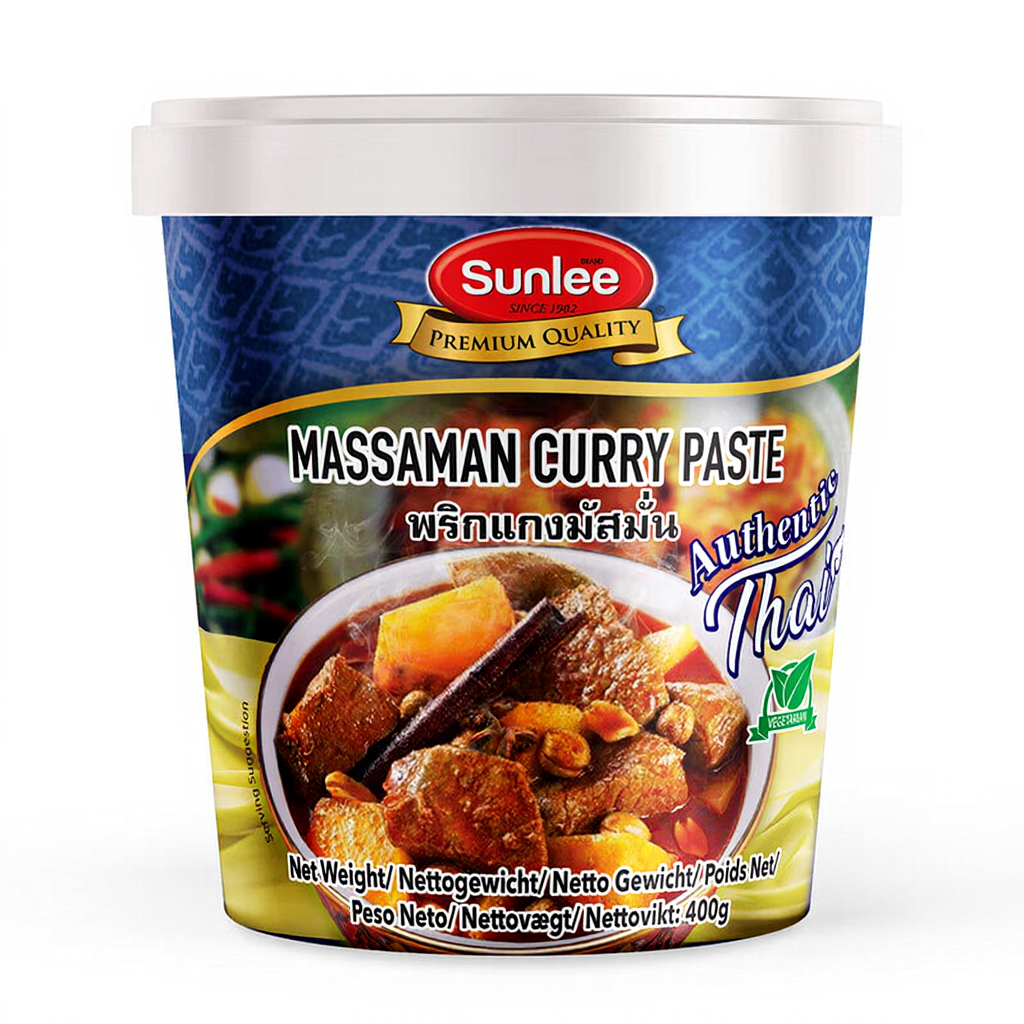 Sunlee Pâte de curry Massaman végane - 400 g